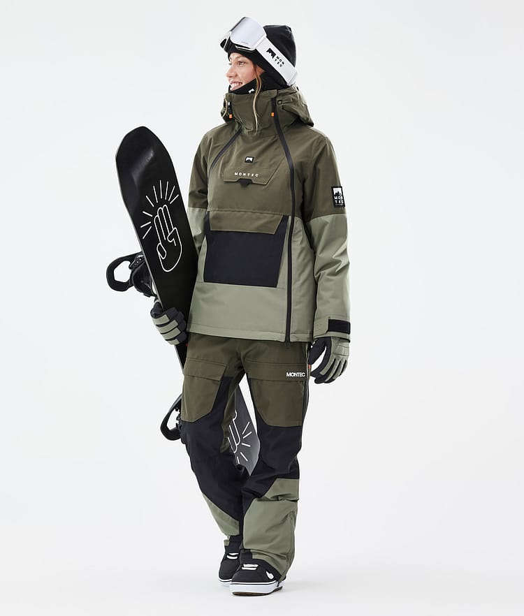 Montec Fawk W Snowboardhose Damen Olive Green/Black/Greenish Renewed, Bild 2 von 7