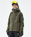 Dope Blizzard W Full Zip Snowboardjacke Damen Olive Green