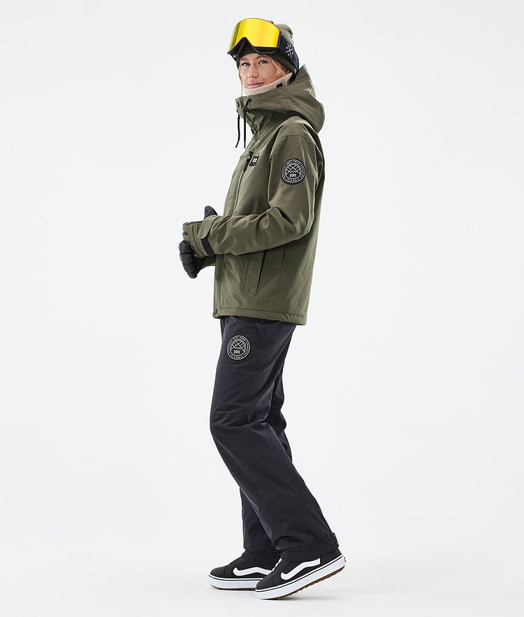 Dope Blizzard W Full Zip Snowboardjacke Damen Olive Green