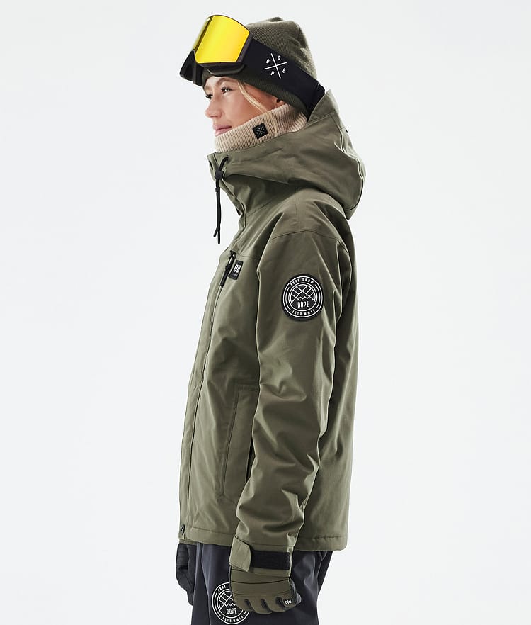 Dope Blizzard W Full Zip Skijacke Damen Olive Green