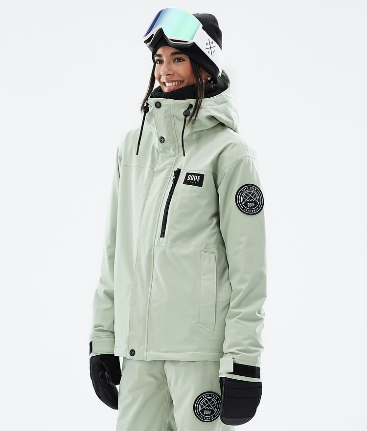 Dope Blizzard W Full Zip Snowboardjacke Damen Soft Green