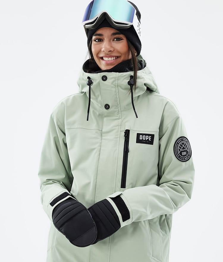 Dope Blizzard W Full Zip Skijacke Damen Soft Green