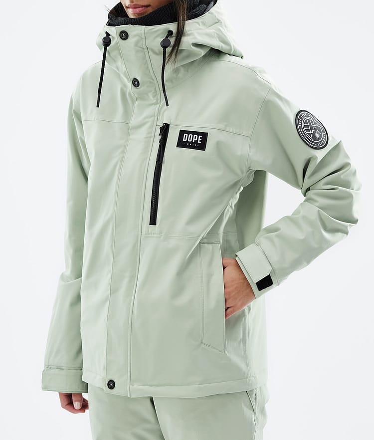 Dope Blizzard W Full Zip Skijacke Damen Soft Green