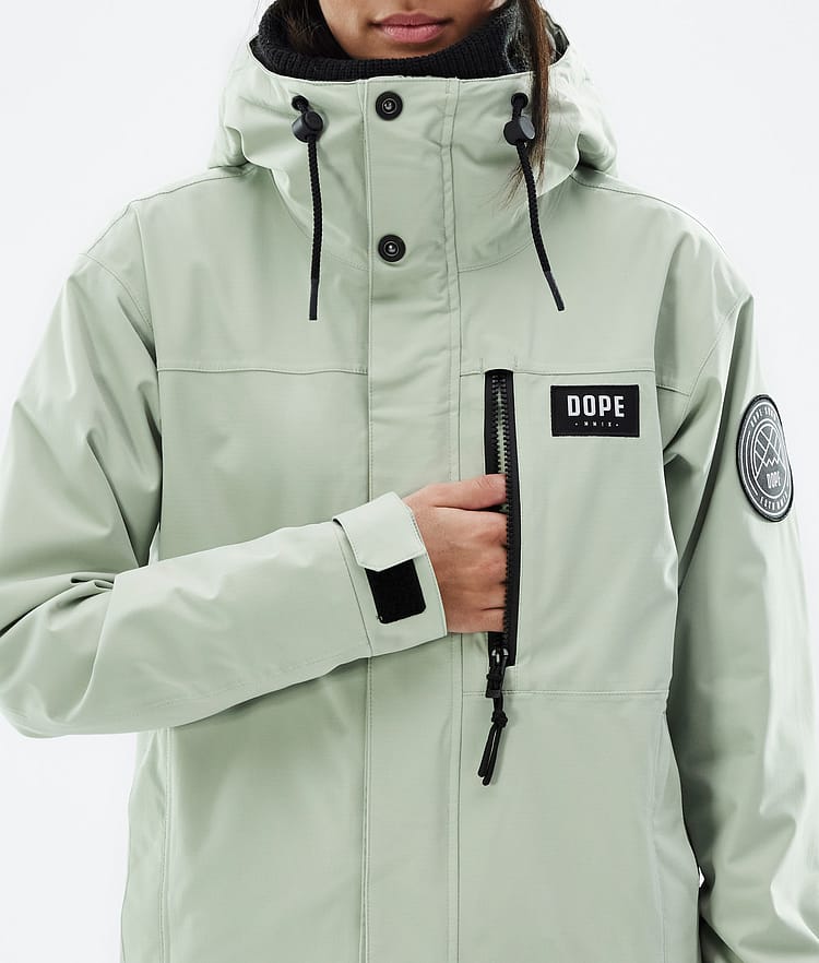 Dope Blizzard W Full Zip Skijacke Damen Soft Green