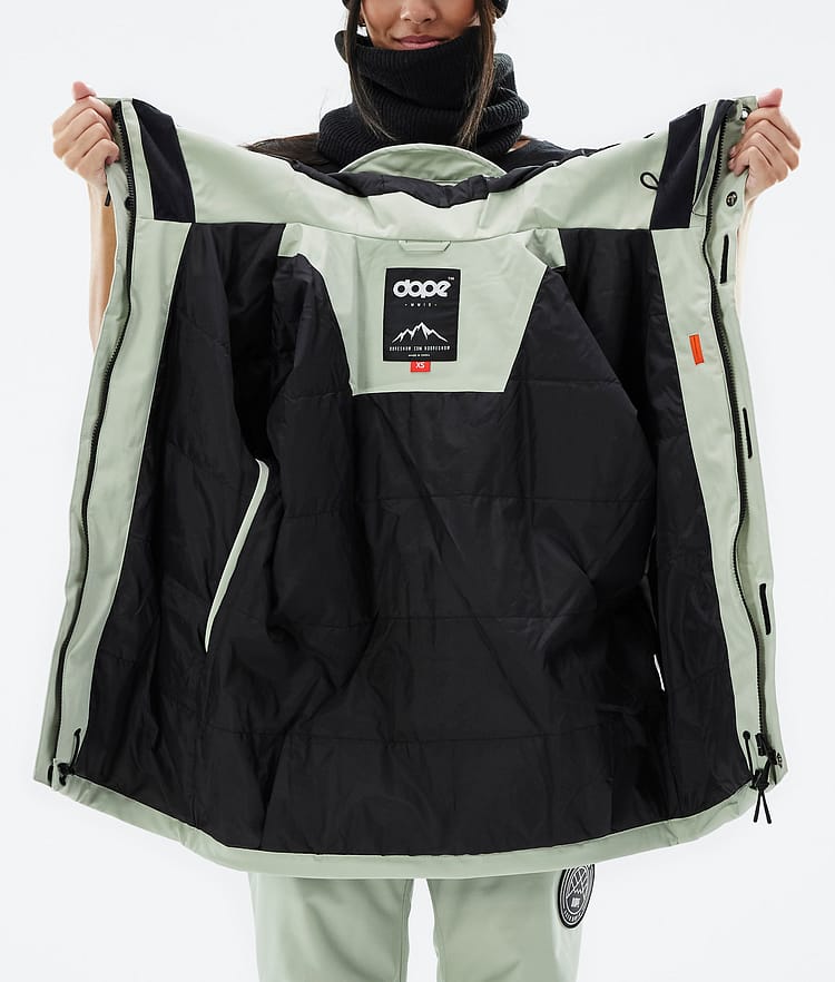 Dope Blizzard W Full Zip Snowboardjacke Damen Soft Green, Bild 10 von 10