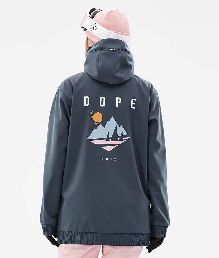 Dope Yeti W 2022 Skijacke Damen Pine Metal Blue