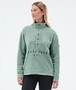 Dope Comfy W Fleecepullover Damen Faded Green