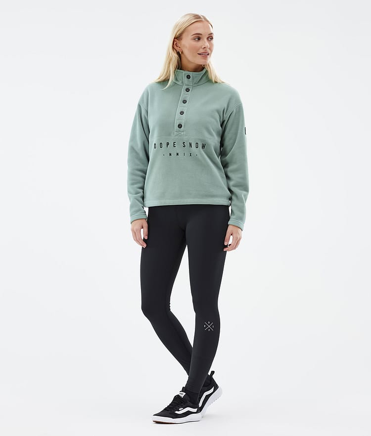 Dope Comfy W Fleecepullover Damen Faded Green