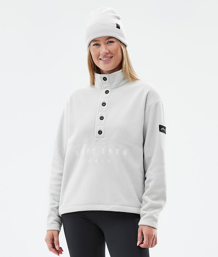 Dope Comfy W Fleecepullover Damen Light Grey