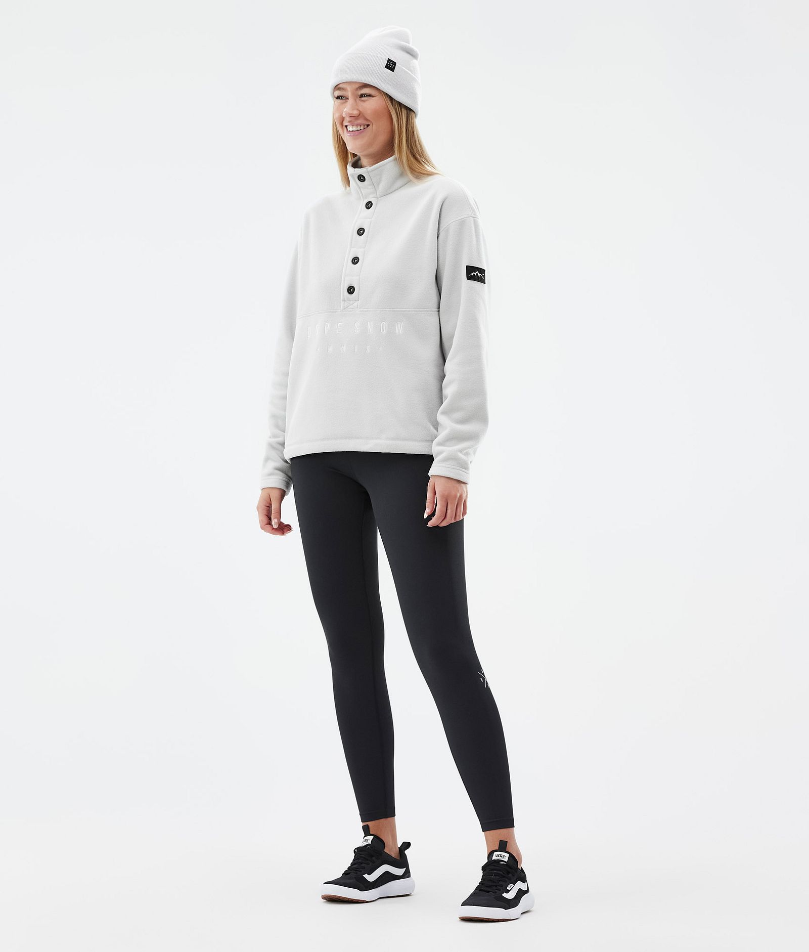 Dope Comfy W Fleecepullover Damen Light Grey/Black, Bild 3 von 6