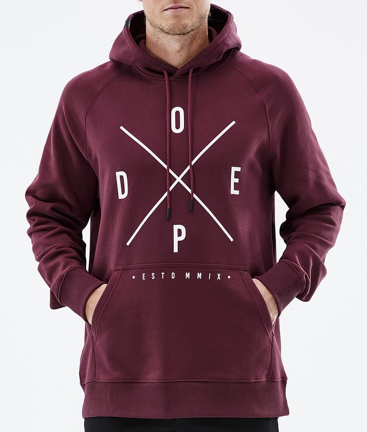 Dope Common 2022 Hoodie Herren 2X-Up Burgundy