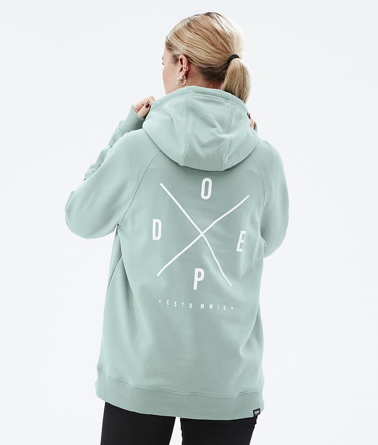 Dope Common W 2022 Hoodie Damen 2X-Up Faded Green