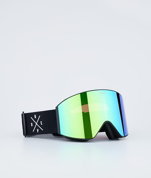 Dope Sight Skibrille Black W/Black Green Mirror