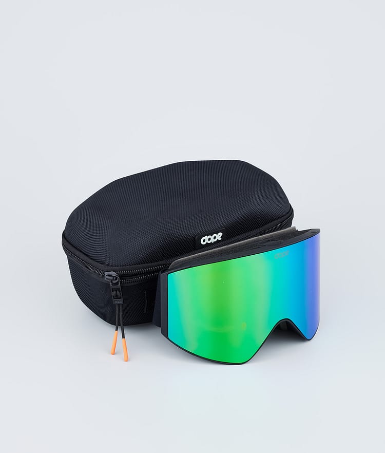 Dope Sight Skibrille Black W/Black Green Mirror