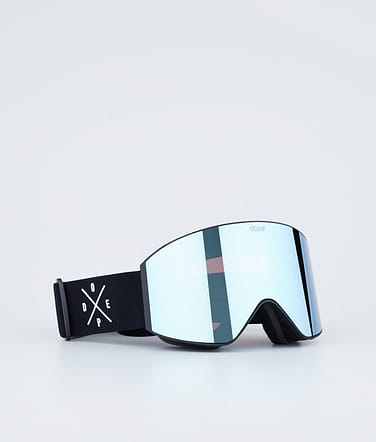 Dope Sight Skibrille Black W/Black Blue Mirror