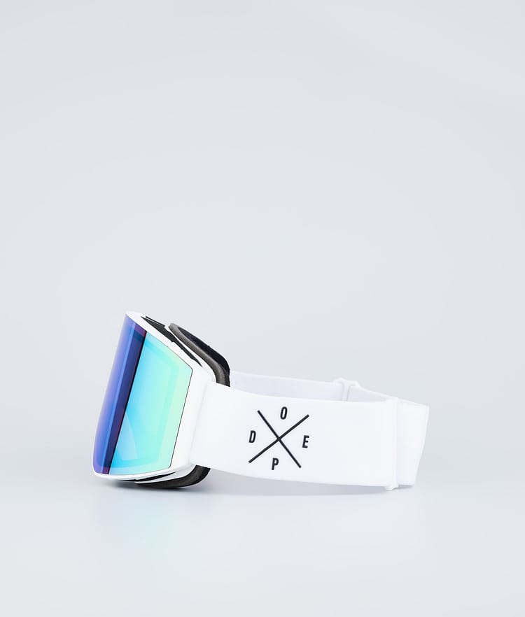 Dope Sight Skibrille White W/White Green Mirror