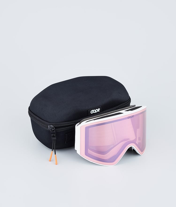Dope Sight 2023 Skibrille White W/White Pink Mirror, Bild 4 von 6