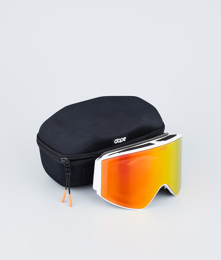 Dope Sight 2023 Skibrille White W/White Red Mirror, Bild 4 von 6