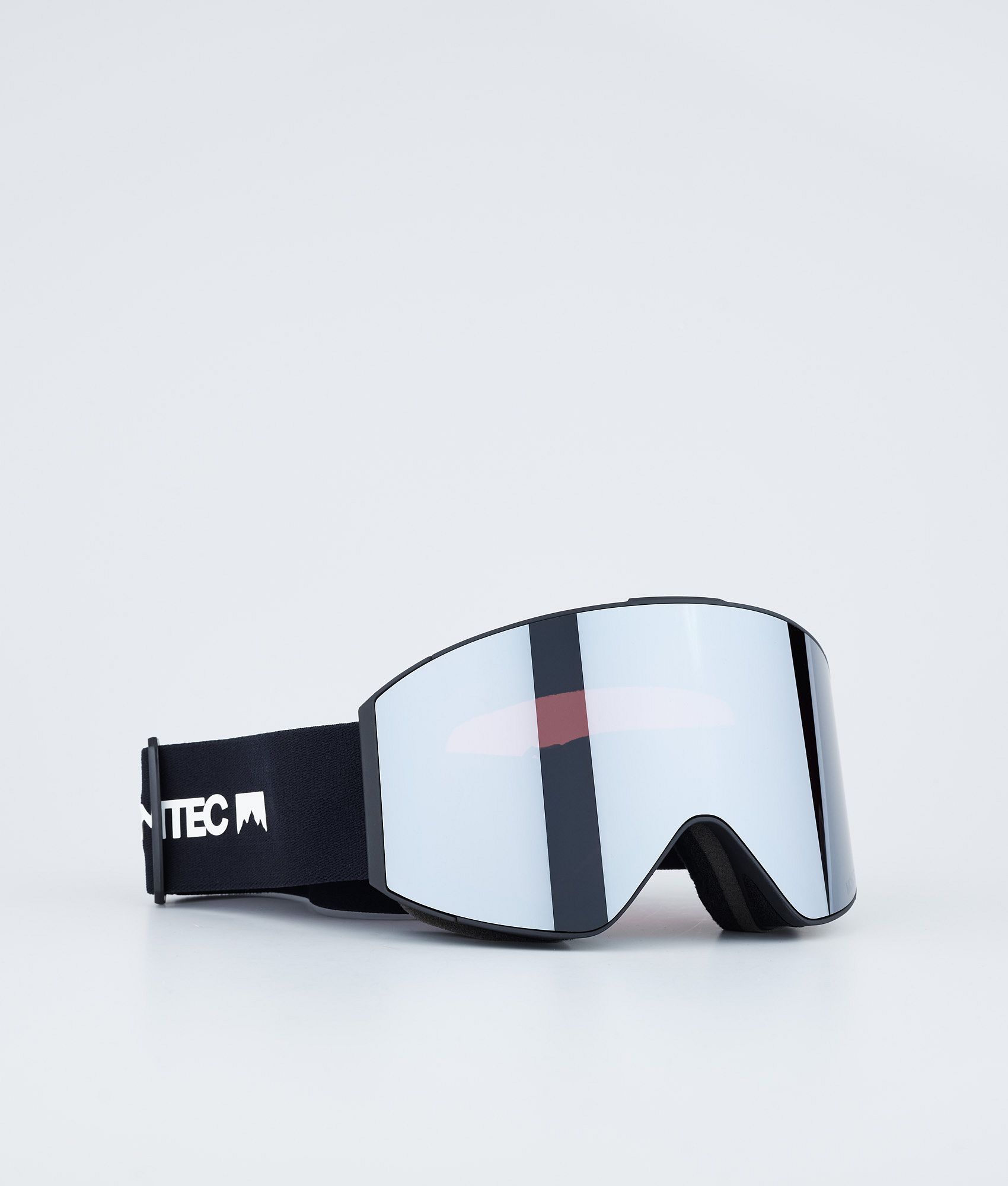 Black mirrored ski goggles top
