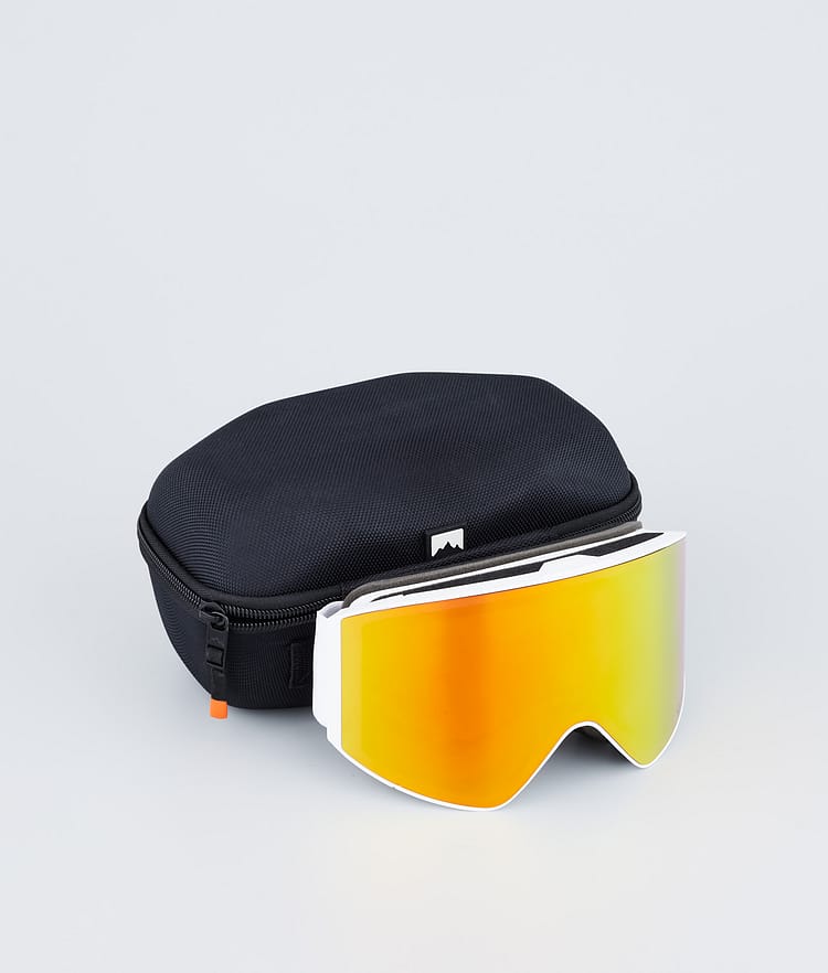 Montec Scope 2022 Skibrille White/Ruby Red Mirror