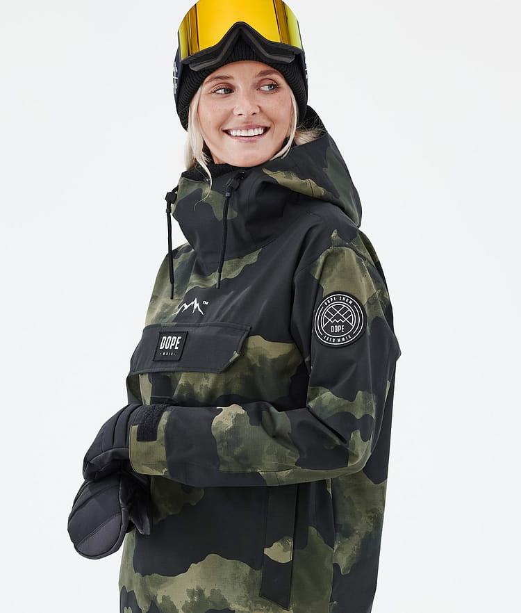 Dope Blizzard W 22 Snowboardjacke Damen Green Camo, Image 2 of 9