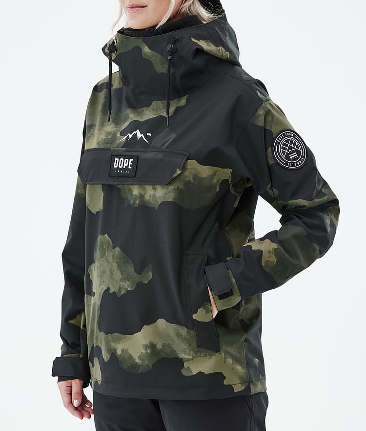 Dope Blizzard W 22 Snowboardjacke Damen Green Camo, Image 8 of 9