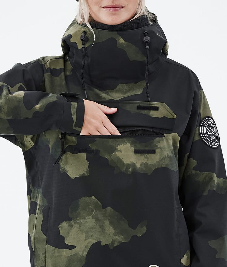 Dope Blizzard W 22 Snowboardjacke Damen Green Camo, Image 9 of 9
