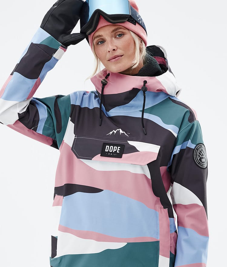 Dope Blizzard W 22 Snowboardjacke Damen Shards Light Blue Muted Pink, Image 2 of 9