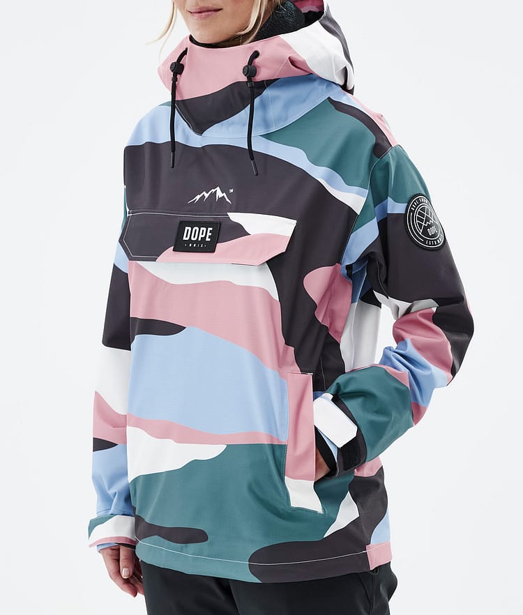 Dope Blizzard W 22 Snowboardjacke Damen Shards Light Blue Muted Pink, Image 8 of 9