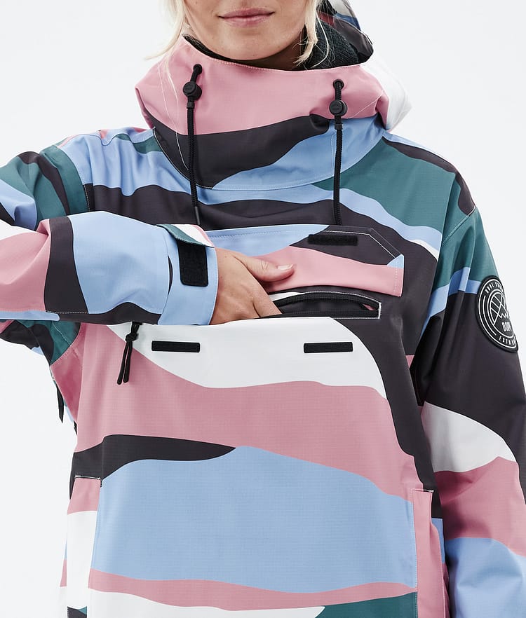 Dope Blizzard W 22 Snowboardjacke Damen Shards Light Blue Muted Pink, Image 9 of 9