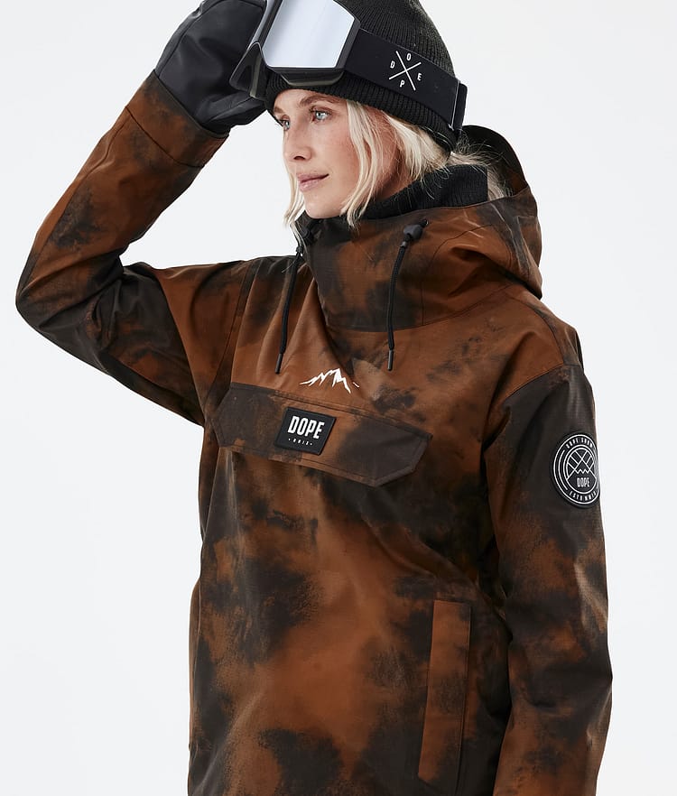 Dope Blizzard W 22 Snowboardjacke Damen Smudge Orange, Image 2 of 9