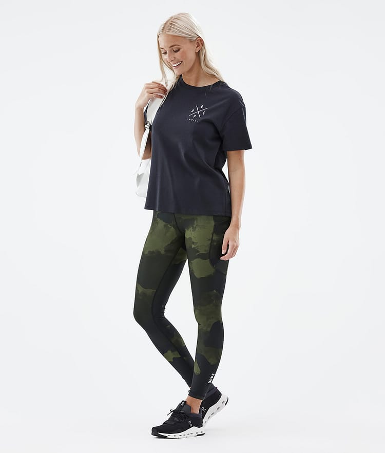 Dope Lofty Tech Leggings Damen Green Camo