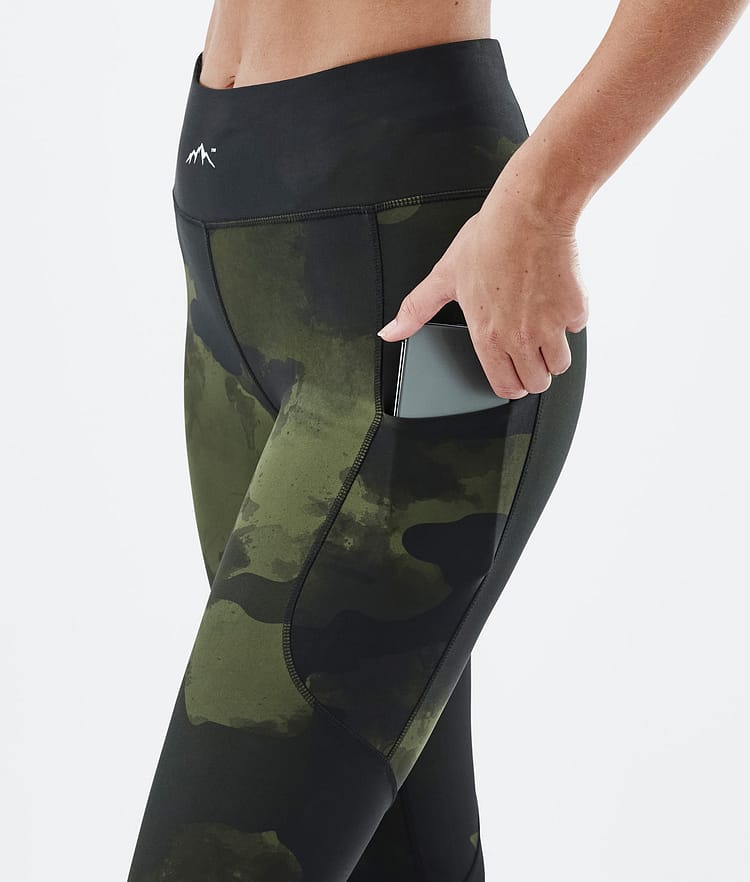 Dope Lofty Tech Leggings Damen Green Camo