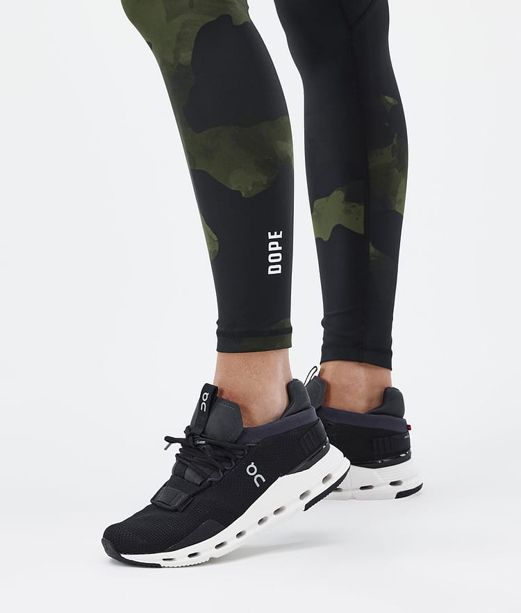 Dope Lofty Tech Leggings Damen Green Camo