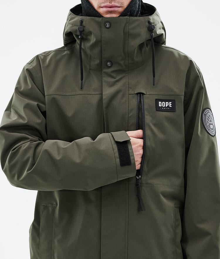 Dope Blizzard Full Zip 24 Snowboardjacke Herren Olive Green, Bild 8 von 9