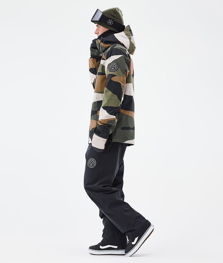 Dope Blizzard Full Zip Snowboardjacke Herren Shards Gold Green, Image 3 of 9