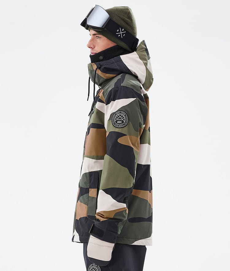 Dope Blizzard Full Zip Snowboardjacke Herren Shards Gold Green, Image 5 of 9