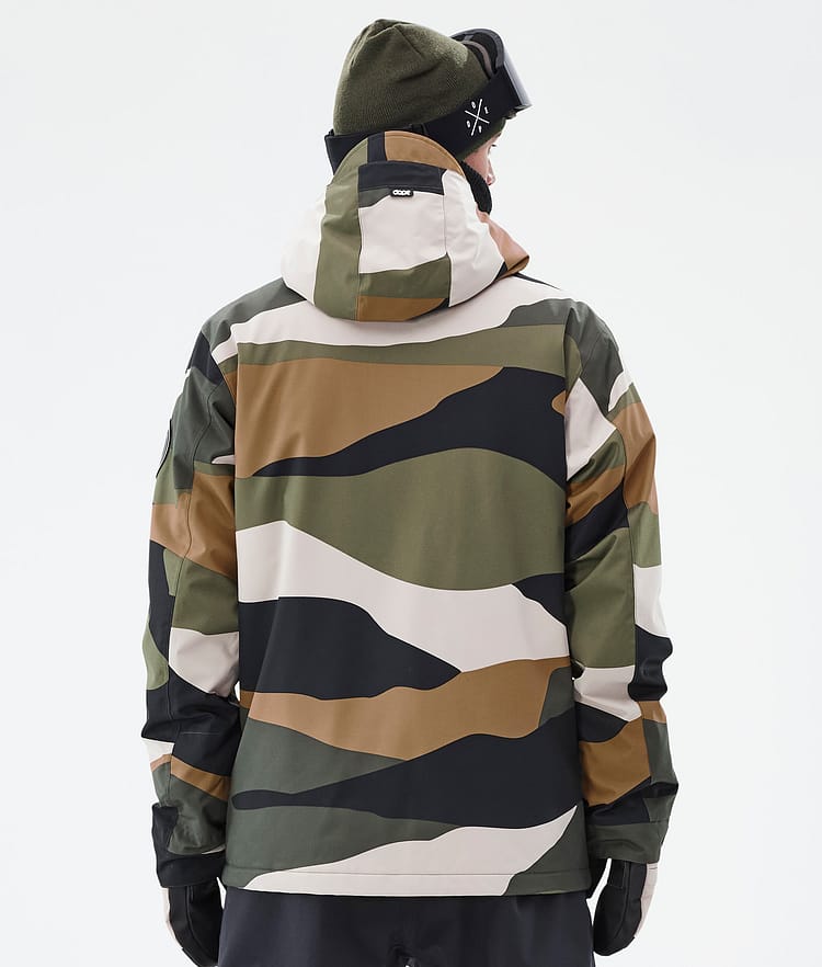 Dope Blizzard Full Zip Snowboardjacke Herren Shards Gold Green, Image 6 of 9