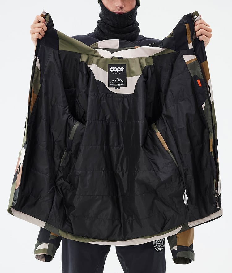 Dope Blizzard Full Zip Snowboardjacke Herren Shards Gold Green, Image 9 of 9