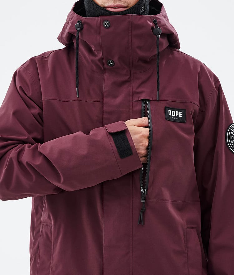 Dope Blizzard Full Zip Snowboardjacke Herren Burgundy, Bild 8 von 9