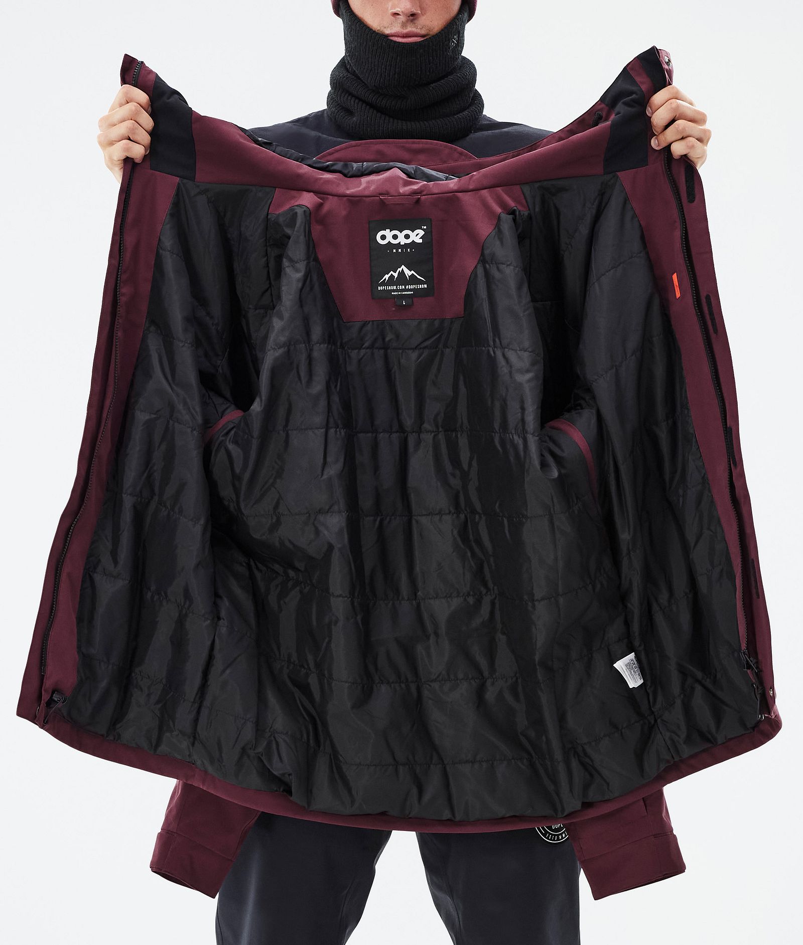 Dope Blizzard Full Zip Snowboardjacke Herren Burgundy, Bild 9 von 9