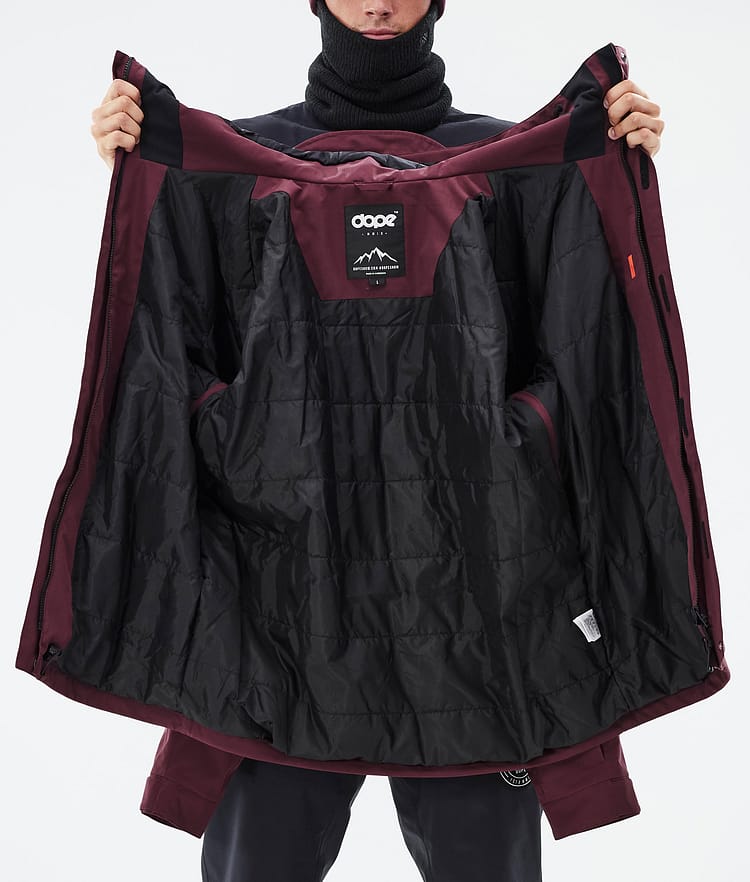 Dope Blizzard Full Zip Snowboardjacke Herren Burgundy