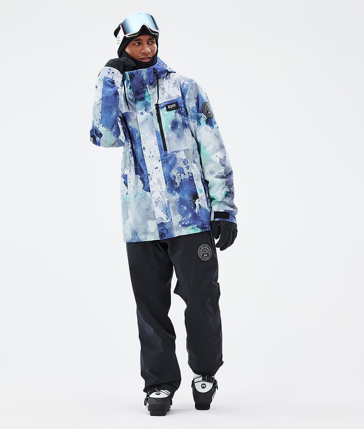 Dope Blizzard Full Zip Skijacke Herren Spray Blue Green