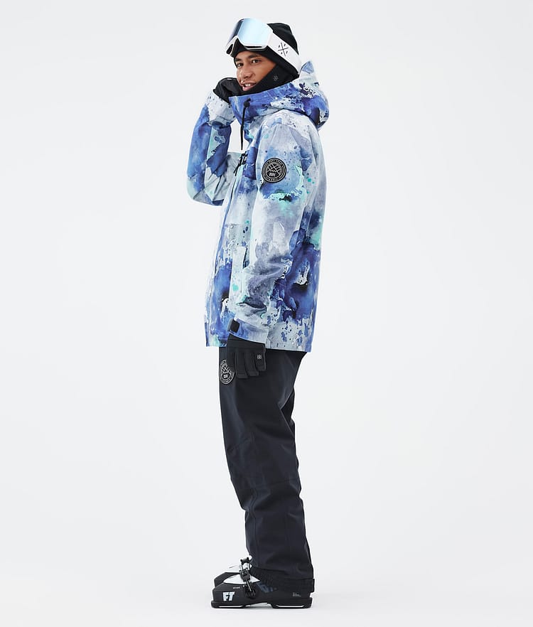 Dope Blizzard Full Zip Skijacke Herren Spray Blue Green