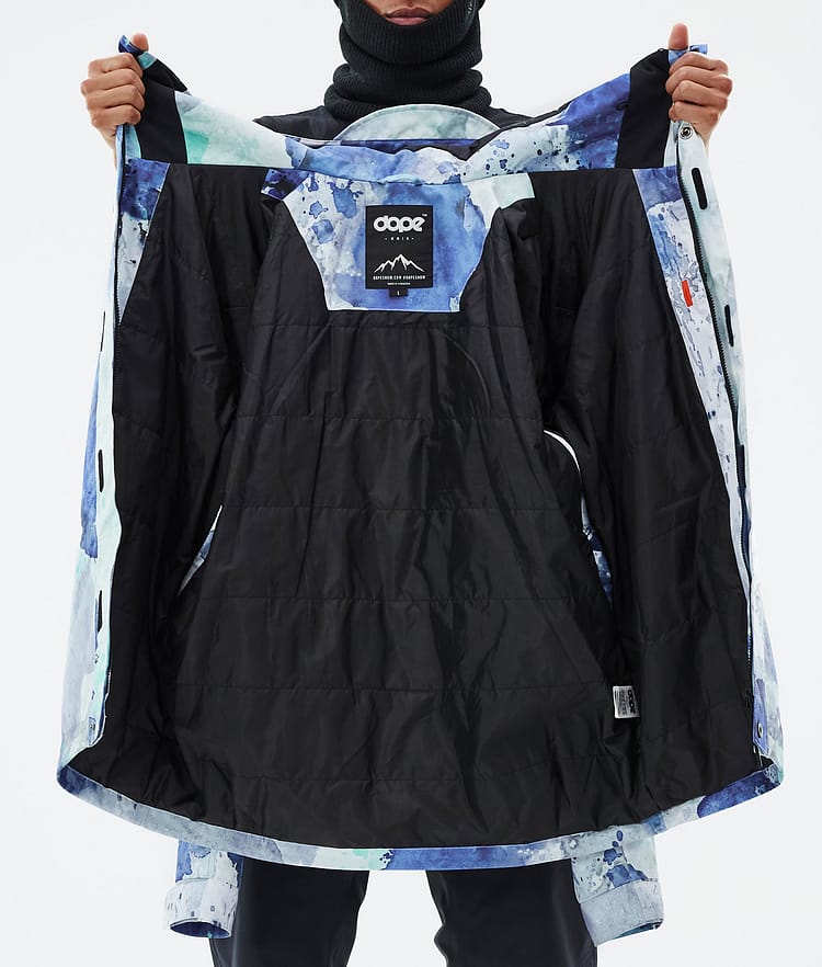 Dope Blizzard Full Zip Snowboardjacke Herren Spray Blue Green