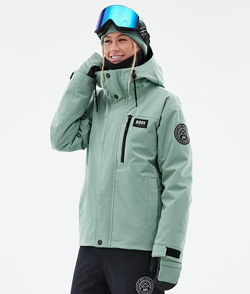 Dope Blizzard W Full Zip 24 Skijacke Damen Faded Green