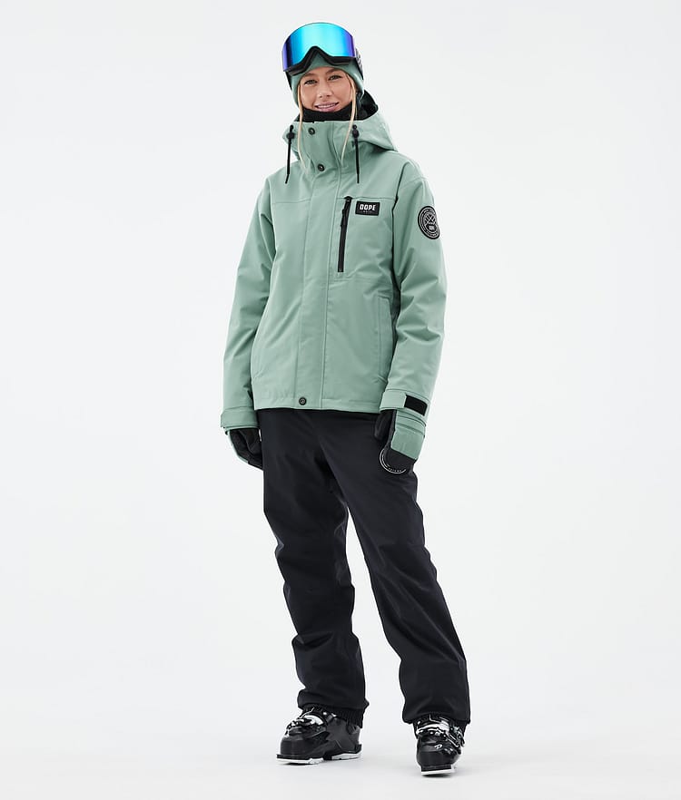 Dope Blizzard W Full Zip 24 Skijacke Damen Faded Green, Bild 3 von 10