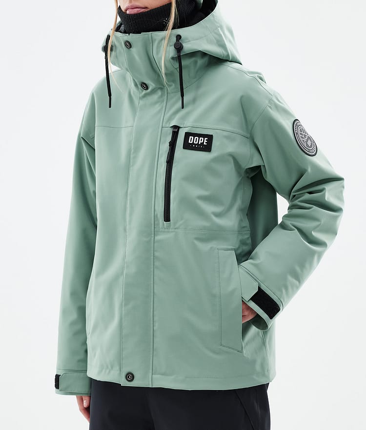 Dope Blizzard W Full Zip 24 Skijacke Damen Faded Green, Bild 8 von 10