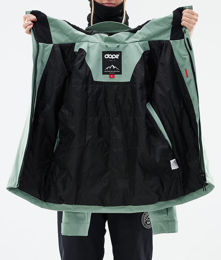 Dope Blizzard W Full Zip 24 Snowboardjacke Damen Faded Green Renewed, Bild 10 von 10