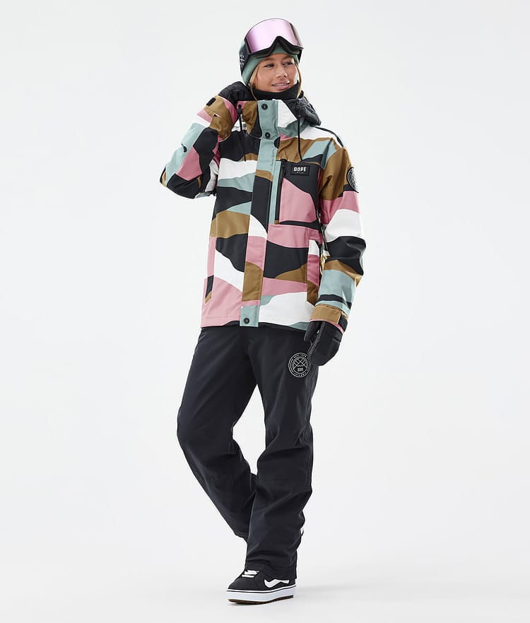 Dope Blizzard W Full Zip Snowboardjacke Damen Shards Gold Muted Pink